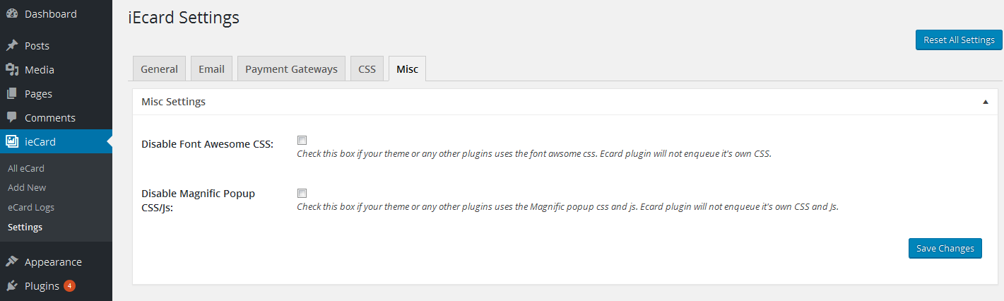 Misc Settings - InfornWeb Documentation
