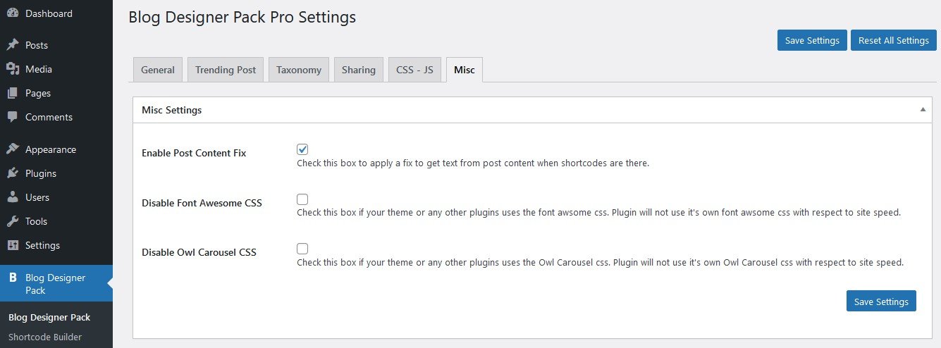 Misc Settings - InfornWeb Documentation
