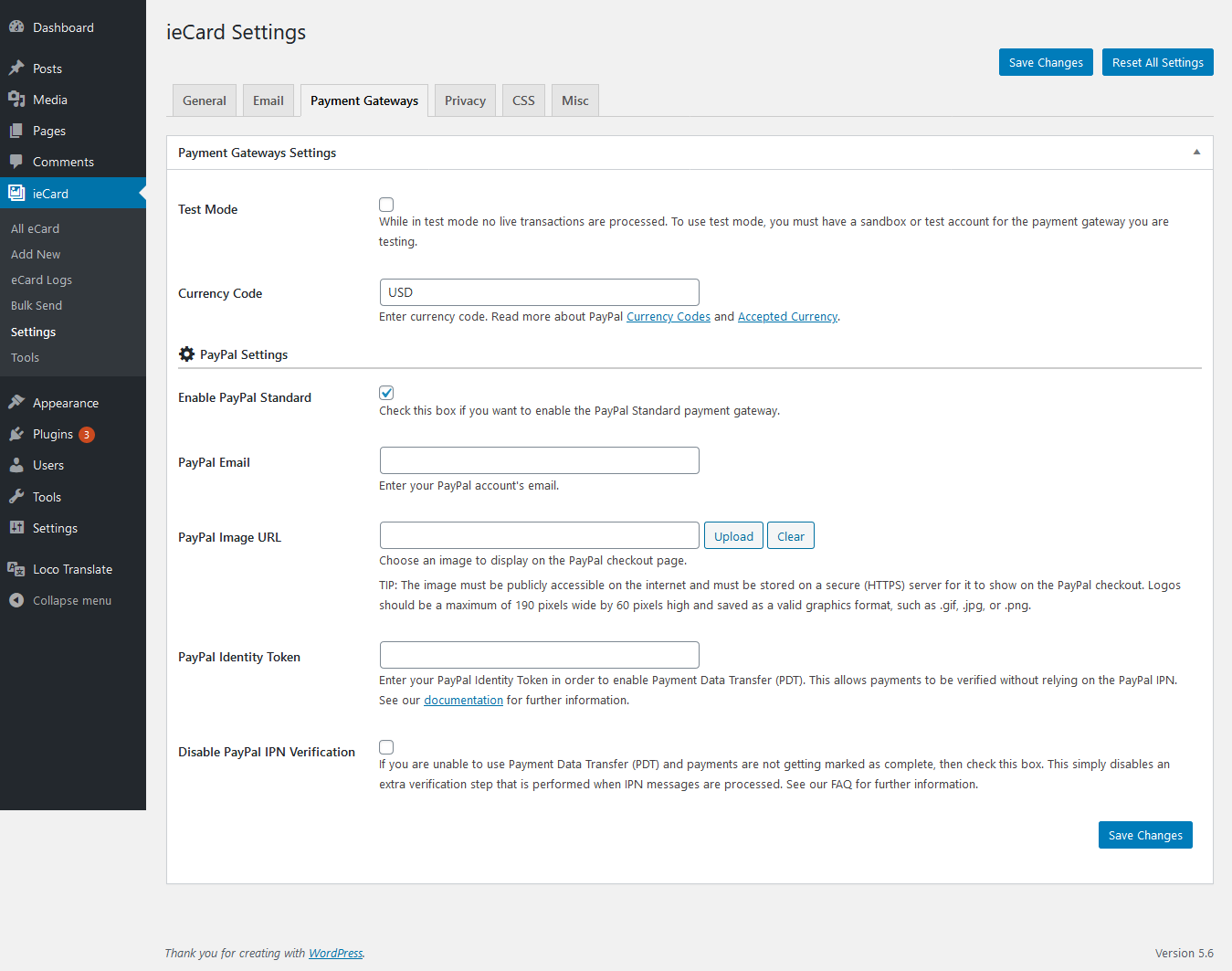 Payment Gateways Settings - InfornWeb Documentation