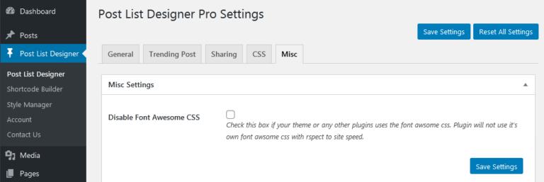 Misc Settings - InfornWeb Documentation