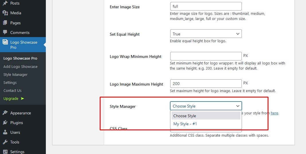 Style Manager - InfornWeb Documentation